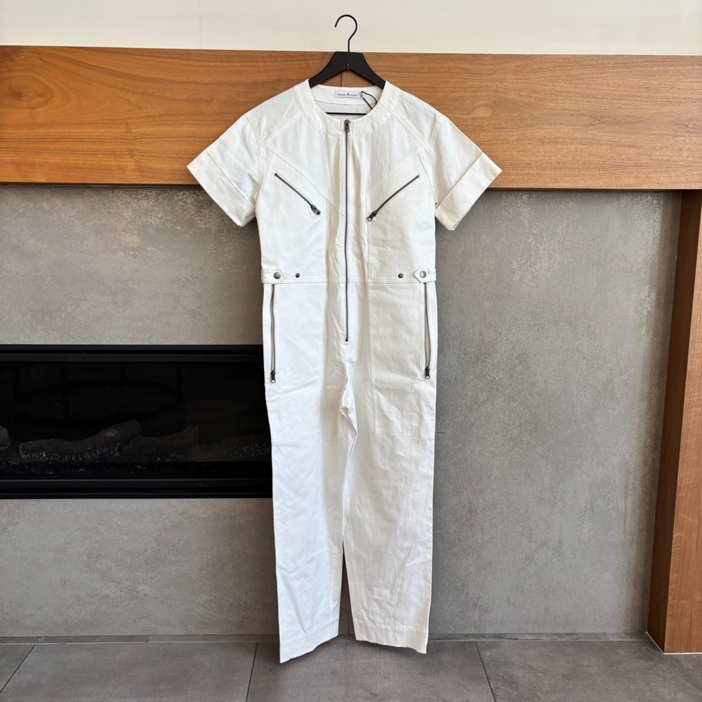 Rebecca Minkoff Hermoine Jumpsuit inā White, Size S